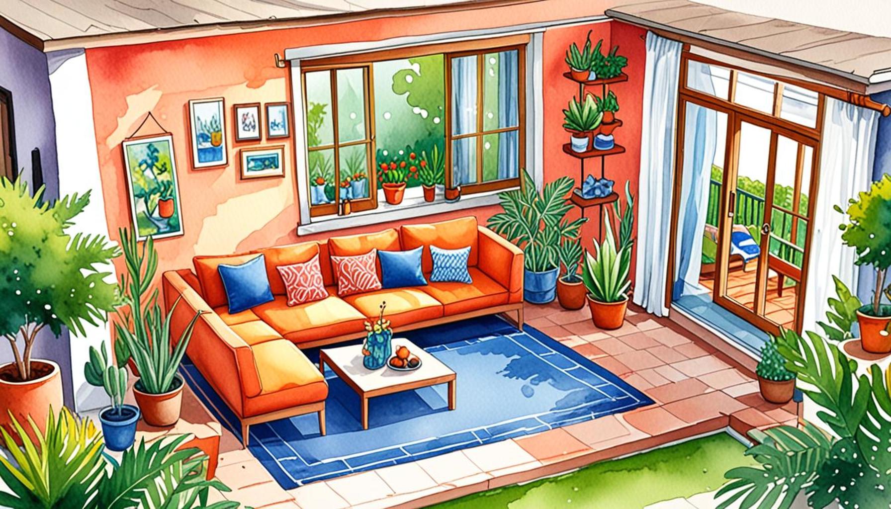 Estratégias de Design de Interiores para integrar áreas externas em casas do Minha Casa Minha Vida, promovendo o convívio social