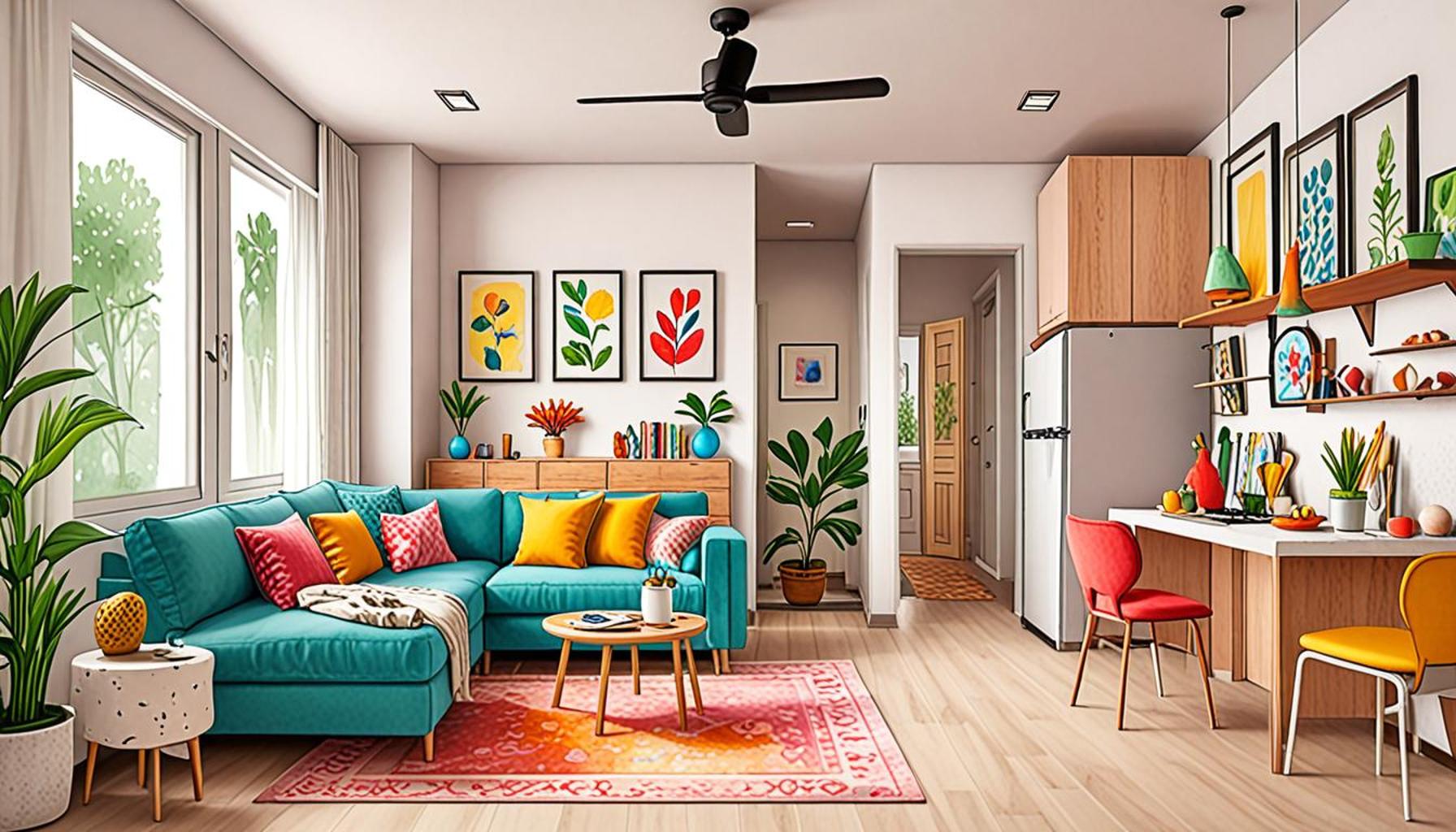 Soluções de Design de Interiores acessíveis para criar ambientes funcionais e acolhedores em residências do Minha Casa Minha Vida